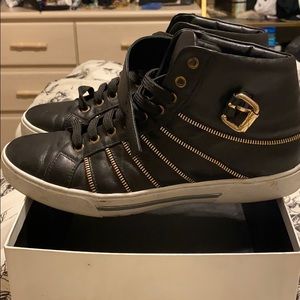 Versace Scarpe Leather High Tops